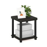 Furinno Turn-N-Tube Classic 2-laags bijzettafel, bijzettafel, espresso/zwart