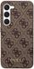 Guess Hoesje Hard Case 4G Logo Metal Bruin Geschikt voor Samsung Galaxy S23