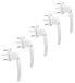 Merkloos Aluminium Raamgreep met drukknop - Wit - 45° rastering - 5 stuks - Vierkantstift 7 x 35 mm