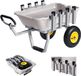 Vevor Opvouwbare Viskar, 90,7 kg Zware Wagen met 2 All-Terrain Rubberen Banden, Transportkar met Aluminium Frame en 8 Hengelhouders