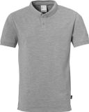 Uhlsport Essential Prime Polo Heren - Donkergrijs Gemeleerd / Zwart | Maat: S
