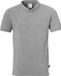 Uhlsport Essential Prime Polo Heren - Donkergrijs Gemeleerd / Zwart | Maat: S