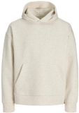 JACK&JONES JJEBARRON SWEAT HOOD Heren Sweater Wit Melange S