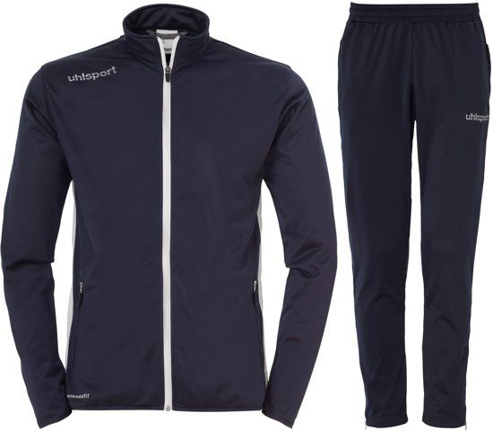 Uhlsport Essential Classic Trainingspak - Maat 104 - Unisex - blauw/wit