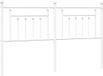 vidaXL Hoofdbord Metaal Wit 160 cm