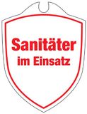 KLK Volwassenen sanitair in gebruik autoschild, Rood, One Size