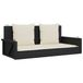 VidaXL Rotan, Staal Banc de jardin crème