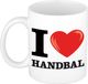 Bellatio Decorations I Love Handbal Koffiemok / Beker - Wit - 300 ml