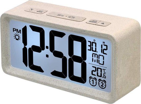Technoline WQ 296 Quartz Wekker - Digitaal - Gebroken wit