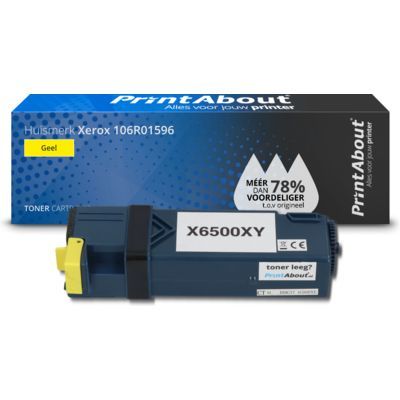 PrintAbout Huismerk Xerox 106R01596 Toner Cartridge - Yellow - Compatible