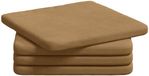 vidaXL - Zitkussens - 4 stuks - Fluweel - Bruin - 40 x 40 x 3 cm