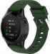 Strap-it Bracelet de montre connectée en silicone - Convient pour Garmin Fenix 7 - Vert militaire
