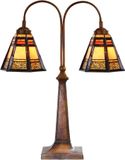 Lumilamp Tiffany Tafellamp 48x19x64 cm Bruin Glas