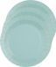 Santex Feest gebaksbordjes - lichtblauw - 10x - karton - 17 cm - rond