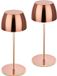 B.K.Licht BRILONER Serina mini - Set van 2 Tafellampen oplaadbaar - dimbaar - voor binnen & buiten - snoerloos - Ø8 x 20 cm - koperkleurig