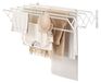 Sèche-linge mural extensible - Blanc - 42-80 cm - 7 barres - 5,6 m de longueur de séchage