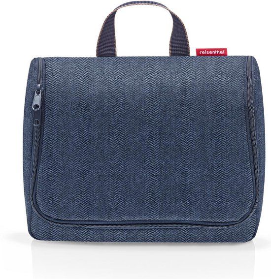 Reisenthel Toiletbag XL - Herringbone Dark Blue - 4L - Hanging Toiletry Bag