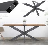 ML-Design Tafelpoten X-Design, antraciet, 78x71x120 cm, metaal
