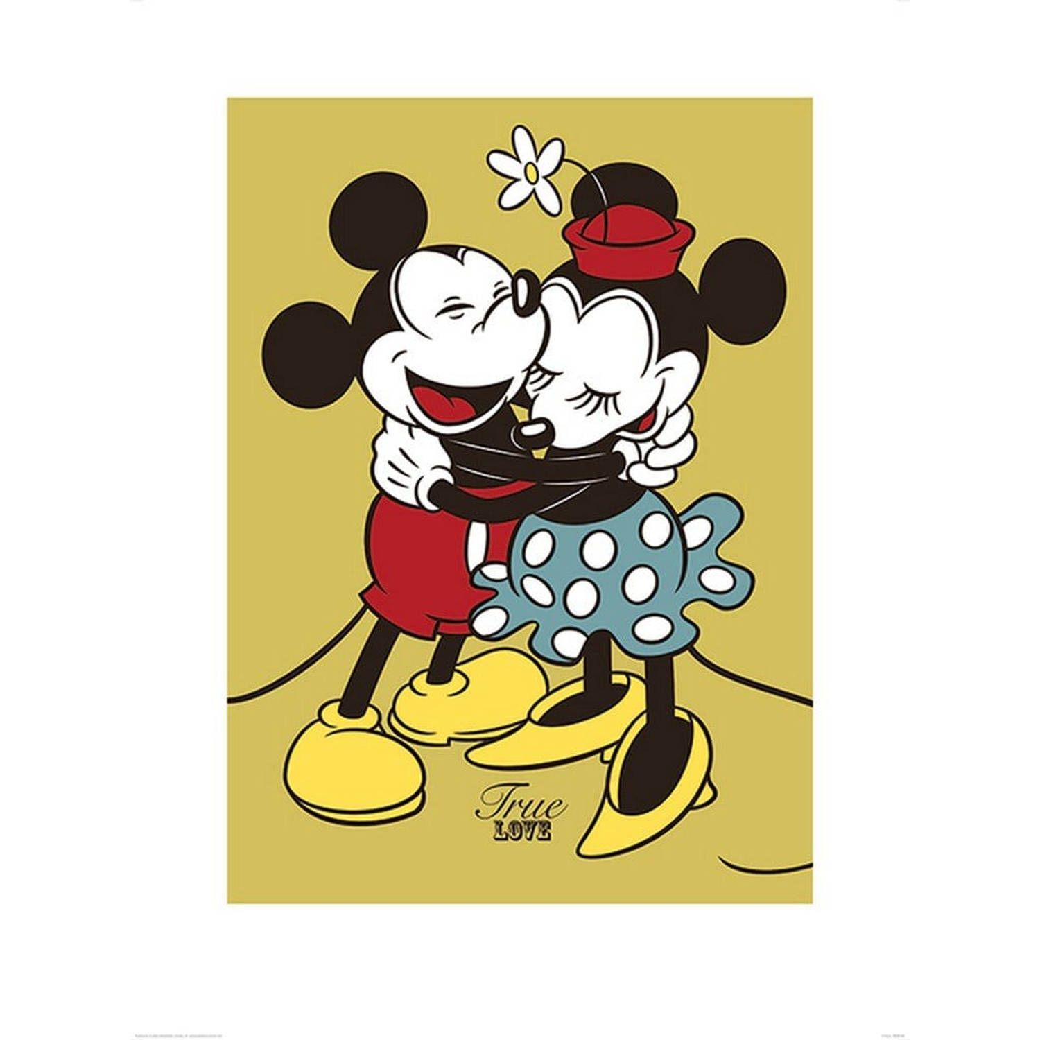 Pyramid Mickey and Minnie Mouse True Love Art Print 60x80cm