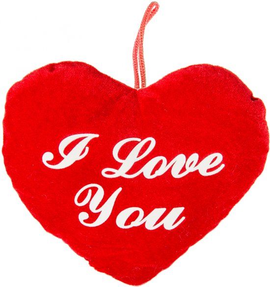 LG-import s Knuffelhart I Love You 20 Cm Rood - Rood - Unisex