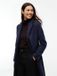 Tommy Hilfiger Dames Jassen Wol/Polyamide 75%/25% Donkerblauw Maat 52 Herfst/Winter 2026