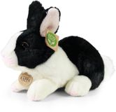 Rappa ECO knuffel konijn 23 cm - zwart wit