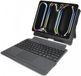 Buddi Thorn Hoes met QWERTY Toetsenbord Geschikt voor iPad Pro 13 (2024/2025) | Beschermhoes | Bluetooth 5.0 | met Penhouder | Book Case | Magnetisch Uitneembaar | Trackpad | Zwart/Grijs
