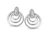 Orphelia Dames Oorbellen 925 Sterling Zilver Zirkonia Wit