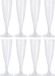 Excellent Houseware Verres à Prosecco/Champagne - 8x - transparent - plastique - 130 ml - réutilisable