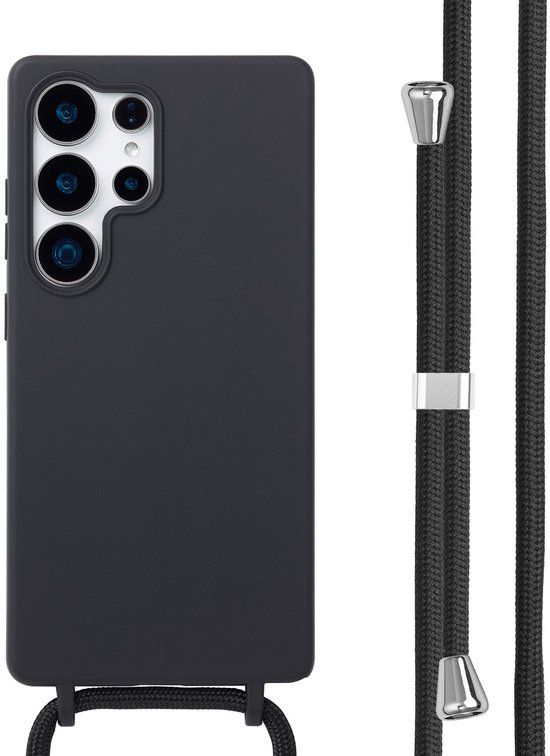 imoshion Siliconen hoesje met koord voor de Samsung Galaxy S25 Ultra - Zwart
