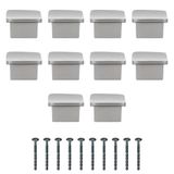 Amig - Pack van 10 Meubelknoppen - Diameter 32 mm - Kleur Geborsteld Nikkel - Van Zamak - Voor moderne decoratieve keukenkasten en badkamerkasten - Mod. 819