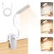 Diboniur Leeslamp met klem, oplaadbare bureaulamp voor kinderen, flexibel 360 graden, 3 kleuren en dimbaar voor studie en werk