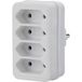 Sygonix SY-4673748 Adaptateur de prise Blanc