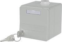 Metz Connect IP44 Module-opbouwbehuizing met klapdeksel en slot, grijs, 2 poort onbestückt voor Keystone