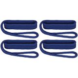 Extreme Max BoatTector Premium Dubbele Vlecht Nylon Spatbord Line Value 4-Pack - 3/8" x 6', Koningsblauw