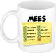Bellatio Decorations Naam mok Mees - wit - top gozer - keramiek - 300 ml - cadeau collega beker