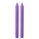 Set Doriche Set van 8 decoratieve kaarsen, lavendel, brandduur 8 uur, diameter 2,2 cm, hoogte 25 cm