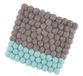 cilio Lana Due onderlegger van schapenwol, wasbaar, hittebestendig, 21 x 21 cm, bruin-turquoise
