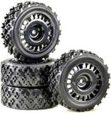 Absima 1:10 Rallywagen Rally Block Complete wielen Zwart 4 stuk(s)