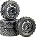 Absima 1:10 Rallywagen Rally Block Complete wielen Zwart 4 stuk(s)