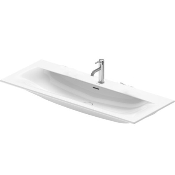 Duravit Viu meubelwastafel 123cm zonder kraangat wit 2344120060