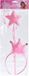 Bâton magique et diadème 36 cm rose 2 pièces