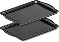 Merkloos / Sans marque Wan GmbH 2 bakplaten - 35 x 25,5 cm - Jelly Roll Pan en bakplaat - antiaanbaklaag - voor oven - Heavy-duty bakvormen