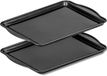 Merkloos / Sans marque Wan GmbH 2 bakplaten - 35 x 25,5 cm - Jelly Roll Pan en bakplaat - antiaanbaklaag - voor oven - Heavy-duty bakvormen