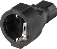 TRU COMPONENTS Apparaatadapter [CEE-koppeling - Apparaatstekker, male C14] Totaal aantal polen: 2 + PE Zwart 1 stuk(s)