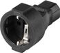 TRU COMPONENTS Apparaatadapter [CEE-koppeling - Apparaatstekker, male C14] Totaal aantal polen: 2 + PE Zwart 1 stuk(s)