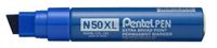 Pentel N50XL permanente marker Beitelvormige punt Blauw 6 stuk(s)