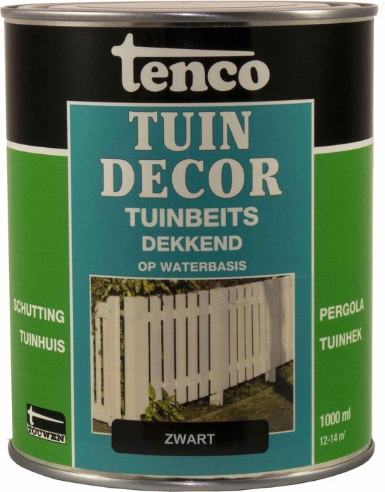 Tenco Tuindecor Beits Dekkend Zwart - 1 Liter