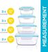 Sans marque Récipients alimentaires en verre - Lot de 12 pièces