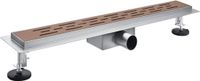 FortiFura Galeria douchegoot - 110cm - met vloerflens - met rooster - PVD - geborsteld koper